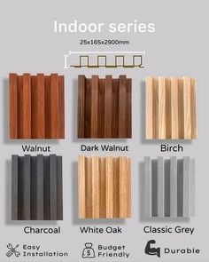 the different types of wood sidings are shown in this graphic above it is an image of