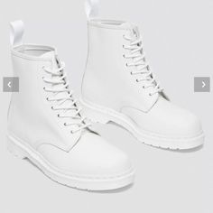 Doc Martin, 1460 Mono Boot Brand New, Never Worn Casual Punk, Dr Martens White, Punk Shoes, White Ankle Boots, Off White Shoes, White Shoes Women, Bling Shoes, Sport Shoes Women, Womens Summer Shoes