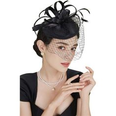 Color: L-Black 100% Polyester Clip Closure Hand Wash Only Material: Polyester, Feather And Veil; Size: This Vintage Tea Party Fascinator Is Free Size With Hair Clip And Fits All Women. This Fascinator Hat Is Actually 3 Pieces, The Fascinator And Hair Clip Are Detachable From The Headband. Features: It Is A Timeless And Elegant Fascinator Hat, Beautifully Decorated With Birdcage Veil, Pillbox Hat, Feathers And Ribbon Knots. Occasion: A Great Mesh Net Fascinator Headband For Wedding, Tea Party, Co Victoria Costume, Elegant Fascinator, Headband For Wedding, Hat Veil, Hat Feathers, Wedding Tea Party, Veiled Hats, Derby Hats Fascinators, Beige Hat