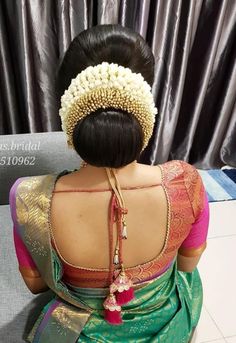 Real Flower Veni For Hair, Saree Hairstyles, Hair Styels