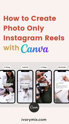 how to create photo only instagram reels with canvas