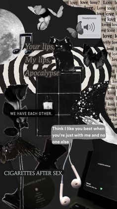 a collage of black and white images with text