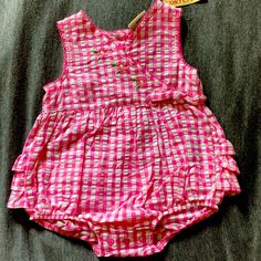 Brand New With Tags Perfect Condition, And Gives A Vintage 90s Preppy Look Spring Gingham Bubble Romper With Ruffles, Playful Gingham Bubble Romper For Spring, Cute Gingham Bubble Romper For Spring, Spring Gingham Bubble Romper For Playtime, Cute Spring Gingham Bubble Romper, Plaid Cotton Bubble Romper For Summer, Summer Gingham Cotton Bubble Romper, Playful Gingham Bubble Romper For Playtime, Summer Plaid Cotton Bubble Romper