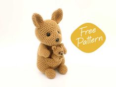 Amigurumi Kangaroo Crochet Free Pattern ~ Crochet Corner Kangaroo Crochet Pattern, Amigurumi Kangaroo, Kangaroo Crochet, Crocheting Amigurumi, Linux Os, Tiny Teddies, Cute Amigurumi, 4mm Crochet Hook, Crochet Animals Free Patterns