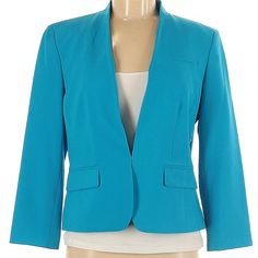 Turquoise Nine West Blazer Size 6 63% Polyester, 33% Viscose, 4% Elastane Jacket Solid Teal, Blue Work Size Size 6 Detailed Measurements Are Not Available For This Item. Condition This Item Is In Excellent Condition With Only Light Signs Of Wear, If Any. Turquoise Outerwear For Work In Fall, Turquoise Long Sleeve Outerwear For Work, Animal Print Blazer, Hot Pink Blazers, Business Casual Blazer, Cropped Blazer Jacket, Ladies Blazer, Sequin Blazer, Blazer Jackets For Women