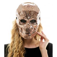 Who says Halloween has to be boring? Add this Bedazzled Gold Mirror Skull Mask to your Halloween costume to create a brilliant bling accent! This fun costume accessory is adorned with mirror glass, creating a dazzling, reflective surface that shimmers and sparkles with every movement. One size fits most teen and adult facial shapes comfortably. Facial Shapes, Costume Accessories Diy, Rhinestone Costumes, Rose Gold Mirror, Halloween Costume Shop, 40th Gifts, Skull Mask, Up Costumes, Costume Themes