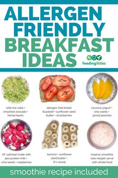 an allergen friendly breakfast ideas poster