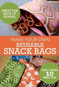 the back to school reusable snack bags