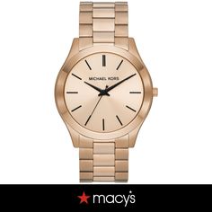 in stock Michael Kors Men, Three Hands, Steel Watch, Stainless Steel Watch, Stainless Steel Bracelet, Jewelry Watches, Gold Tones, Pick Up, In Store