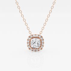 Looking for an everyday special piece that you can carry from AM to PM? A cushion cut lab grown diamond pendant framed with tiny scintillating round diamonds is just the piece we recommend. It comes with a delicate gold chain that passes through it seamlessly. Am To Pm, Halo Pendant, Diamond Halo, Cushion Cut, Halo Diamond, Diamond Pendant, Gold Chain, Gold Chains, Lab Grown