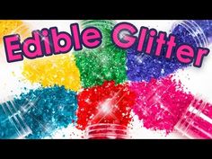 the edible glitter is in different colors