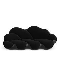 a black cushion that is shaped like a cloud