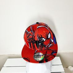 *** Brand Marvel *** One Size Fits Most *** 100% Polyester *** Nwt Trendy Red Baseball Cap For Sports, Red Snapback Baseball Cap For Fan Merchandise, Red Snapback Baseball Cap For Fans, Adjustable Hip Hop Baseball Cap For Fans, Red Adjustable Themed Hat, Red Themed Cap Hat, Themed Red Cap, Multicolor Baseball Cap For Streetwear, Multicolor Visor Baseball Cap For Streetwear