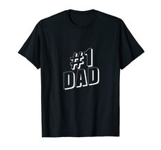 PRICES MAY VARY. Celebrate Fatherhood by Showing Your Dad He's Number One Our "#1 DAD" design that makes the perfect gifts for someone's Birthdays, Family gifts, Christmas presents, or any Special occasion. 1 dad retro vintage design to celebrate and show the love for your father Every Dad deserves this support and also could be husband's new favorite design Lightweight, Classic fit, Double-needle sleeve and bottom hem Father's Day Short Sleeve Shirt With Name Print, Cheap Graphic Print Shirt For Father's Day, Father's Day Graphic Print Crew Neck Shirt, Father's Day Logo Print Short Sleeve T-shirt, Father's Day Short Sleeve T-shirt, Father's Day T Shirts, First Fathers Day, Number One, Family Gifts