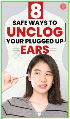 8 Safe Ways To Unclog Your Plugged Up Ears: So we dug up a bunch of safe ways to unclog our ears. They are all designed in a way to help suit how badly your ears are clogged and how bad it’s hurting you. Read on to know more. #remedies #homeremedies How To Unplug Ears, Unclog Ears, Clogged Ears, Cleaning Your Ears, Summer Health, Ear Infections, Ear Health, Sinus Infection, Ear Cleaning