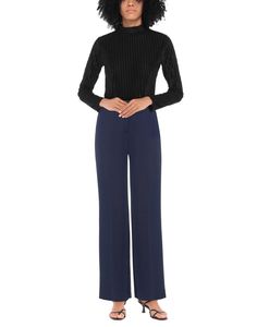 twill, no appliqués, solid color, high waisted, regular fit, wide leg, button, zip, multipockets , Color: Dark blue , Size: 2 Women Pants Casual, Casual Pants, Pajama Pants, Casual Women, Pajamas, Jumpsuit, Pants, Design, Trousers