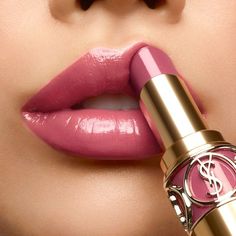 Lipstick Shades Pink, Shimmer Lipstick, Eye Makeup Designs, Ysl Beauty, Makeup Hacks, Gloss Lipstick, Lip Art