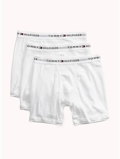 Tommy Hilfiger men's underwear. Stylish and comfortable, our Cotton Classics boxer brief is made from 100% cotton rib for all-day comfort. Available in a convenient multipack.  Material: 100% Cotton. Cheap White Boxer Briefs For Sports, Cheap Sporty White Boxer Briefs, We Go Jim, Tommy Hilfiger Boxers, Tommy Hilfiger Fashion, Tommy Hilfiger Store, White Boxers, Guy Fits, Rugged Men