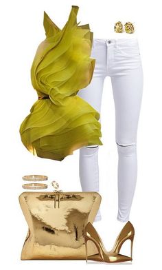 Diva Outfit, Afrikaanse Mode, Polished Style, Outfit Trends, Style Women, White Pants, Bling Bling