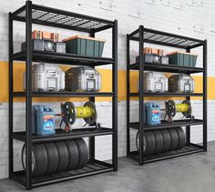 PRICES MAY VARY. ADJUSTABLE AND DIVIDABLE WIRE SHELVING UNITS: The garage shelves are designed with detachable connectors, and there are many positions with the same spacing on the columns. It can be adjusted in 1.4 inch increments. The height of each shelf can be adjusted by moving the crossbar up and down, but also be divided into two small metal shelving. One is used as the storage shelves of the closet, and the other is used as the storage rack for kitchen. 40"W x 17.8"D x 72"H TALL AND WIDE Tall Garage, Basement Storage Shelves, Wire Rack Shelving, Garage Storage Rack, Heavy Duty Storage Shelves, Garage Shelving Units, Metal Storage Shelves, Garage Storage Racks, Heavy Duty Shelving