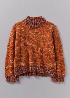 Hand Dyed Marl Sweater | Orange Mix | TOAST Sweater Knit Pattern, Fair Isle Sweaters, Striped Sweaters, Hemp Dress, Linen Tableware, Orange Sweater, Marled Sweater, Merino Sweater, Orange Sweaters