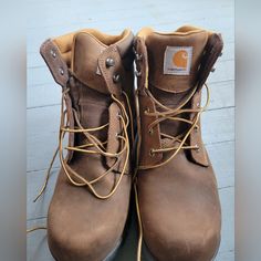 Carhartt Workboots Never Worn Tried On But Didn't Like The Composite Toe 6" Tall Carhartt Shoes, Men Carhartt, Work Boots, Men's Shoes, Shoe Boots, Composition, Man Shop, Boots, Color