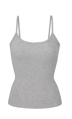 Cut from a butter soft ribbed cotton and modal blend, our thin strap fitted tank is form-fitting, ultra flattering and lightweight. This tank is the perfect everyday essential. Grey Tank Top Outfit, Top Png, Tight Tank Top, Stylish Outfits Casual, Clothes Wishlist, H&m Tank Top, Gray Tank Top, Shoes Outfit Fashion, Womens Tank Top