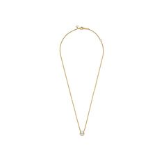 Classic meets contemporary in the 14k gold-plated Sparkling Round Halo Pendant Collier Necklace. The traditional halo setting has been given a fresh update with an off-centered stone setting to create a unique silhouette. The chain length is adjustable, making this a versatile finishing touch to your outfit..Set in 14k gold-plated unique metal blend.Approximate length- 17.7'.Add a pendant or charm or wear as a simple signature piece.Pandora Timeless collection.Imported Classic Gold Necklace With Halo Design, Classic Yellow Gold Necklace With Halo Design, Classic Gold Solitaire Necklace With Halo Setting, Gold Solitaire Necklace With Halo Setting, Gold Pendant Necklace With Halo Design, Gold Diamond Necklace With Halo Design, Modern Yellow Gold Jewelry With Halo Setting, Fine Jewelry Yellow Gold Necklace With Halo Design, Gold Halo Pendant Necklace