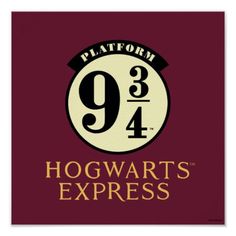 the hogwarts express logo is shown on a maroon background, with gold lettering