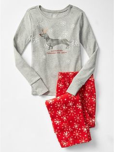 GAP Kids Girls Graphic Microfleece 2 pc Pajama Set Size: 4 NWT $39.95 fabric & care Top: 100% Cotton. Bottoms: 100% Polyester. For child's safety, polyester piece is flame resistant. Cotton piece should fit snugly. Loose-fitting is more likely to catch fire. Machine wash. Imported. overview Soft knit top. Long sleeves with banded cuffs. Crewneck. Screen-printed graphic with embellished accents at front. Microfleece pants have elasticized waistband. Allover print. Please check my other items. I h Dog Top, Sleep Set, Gap Kids, Kids Sleep, Sleepwear & Loungewear, Girls Pajamas, Pj Sets, Soft Knits, Fabric Care