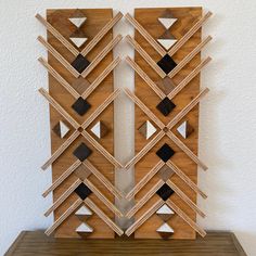 Aztec wall art, modern boho decor, geometric, abstract, chevron, rustic, bohemian, Western, housewarming gift, Wooden art. Sign measures approximately: 23.5 inches tall 8.5 inches wide 1 inch deep This beautiful handmade wooden Aztec wall art is made from reclaimed wood, backer is plywood. Hanging hardware will be provided so you can hand vertically or horizontally. Only two are available. Will not be reproduced. Purchase both to make an statement. Ready to ship. You will receive the item shown in pictures. *No item has the same grain, color, finish, or wood knots due to natural factors. This is is a unique and handcrafted piece. Please send me a convo with any questions. You can cancel your order within one hour of placing your order. Send me a message on Etsy and I will cancel your order Aztec Wall Art, Wood Santa, Modern Boho Decor, Home Exterior Makeover, Wall Art Farmhouse, Exterior Makeover, Art Sign, Geometric Wall Art, Sign Wall