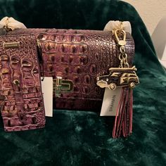 Brahmin Fig Jam. Sold Out And Hard To Find! Three Beautiful Pieces Include The Fig Jam Rosalie Purse,Copa Tassel, And Brahmin Melbourne Wallet. Smoke Free/No Inside Pets. Dust Bag Registration Card ****Fig Jam Katie Is In Another Listing!*** Luxury Purple Rectangular Wallet, Elegant Purple Leather Wallets, Fig Jam, Brahmin Bags, Hard To Find, Fig, Melbourne, Jam, Tassels