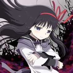 Homura Akemi Pfp, Homura Akemi Icon, Akemi Homura, Mahō Shōjo Madoka Magica, Magia Record, Mahō Shōjo