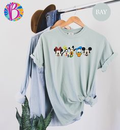 Mickey and Friends Shirt, Comfort Colors Shirts, Mickey Mouse Shirt, Disney World Shirt, Mickey and Minnie, Disney Shirts, Mickey Mouse - Etsy Disney Cotton Shirt With Cartoon Print, Disney Cotton Shirt For Disney Fan Events, Cute Short Sleeve Shirt For Disney Trips, Themed Cotton Shirt With Mickey Mouse, Mickey Mouse Themed Crew Neck Shirt, Disney Short Sleeve Shirt With Character Print, Themed Mickey Mouse Tops For Disney Events, Disney Trips Character Print Short Sleeve Shirt, Disney Character Print Short Sleeve Shirt