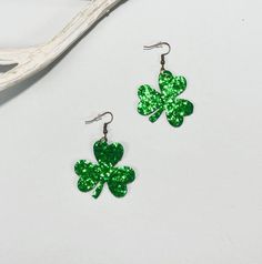 Under the rainbow saint Patrick's green earrings Green Nickel-free Party Earrings, Nickel-free Green Earrings For Party, Green Pierced Jewelry For Party, Green Pierced Earrings For Party, Green Dangle Earrings Cadmium-free, Green Dangle Earrings For Pierced Ears, Green Cadmium-free Dangle Earrings, Nickel-free Green Dangle Earrings, Green Nickel Free Dangle Earrings