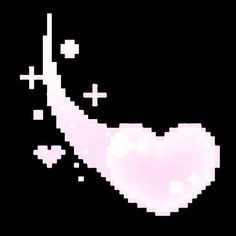 an old - school style pixel art image of a pacifier in pink and white