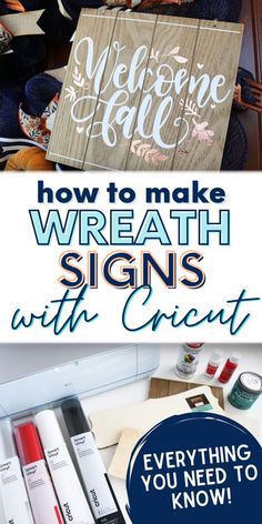 how to make signs for wreaths Cricut Sign Ideas, Signs With Cricut, Wreath Business, Unique Wreath