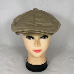 Scala Classic Flat Cap 100% Cotton Style: Ivy Flat Cap Size: L, The Inner Circumference Is Approximately 22 1/2" Condition Note: Brand New Without Tag. Khaki Cap For Fall, Classic Khaki Hats For Spring, Vintage Khaki Hat For Spring, Retro Beige Hats For Outdoor, Retro Beige Hat For Outdoor, Retro Beige Flat Cap, Classic Khaki Baseball Cap, Beige Cotton Hat For Fall, Classic Khaki Cap