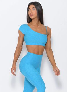 Adore Sports Bra One Shoulder Athleisure Activewear For Sports, Trendy Medium Support Sports Crop Top, Trendy High Stretch Crop Top For Sports, Trendy High Stretch Sports Crop Top, Trendy Sports Crop Top With Medium Support, Trendy Stretch Sports Bra For Gym, Trendy Stretch Sports Bra For Training, Trendy High Stretch Sports Bra, Trendy Bra Friendly Crop Top For Sports