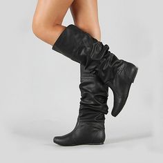 Category:Boots; Upper Materials:Faux Leather,PU; Season:Fall,Winter; Heel Type:Block Heel; Gender:Women's; Activity:Walking; Toe Shape:Round Toe; Type:Knee High Boots; Style:Basic,Casual; Heel Height(inch):1-2; Outsole Materials:Rubber; Occasion:Daily,Outdoor,Office; Closure Type:Loafer; Pattern:Solid Colored; Shipping Weight:0.871; Production mode:External procurement; 2024 Trends:Slouchy Boots,Plus Size; Foot Length:; Size chart date source:Provided by Supplier. Boots Plus Size, Knee High Boots Winter, Casual Walking Shoes, Knee High Boots Flat, Outdoor Office, Slouchy Boots, Faux Leather Boots, Slouched Boots, Block Heel Boots