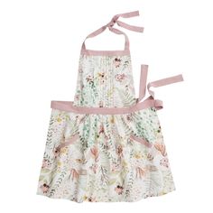 Green And Pink Fern Print Apron - World Market Make An Apron, Sewing Ruffles, Smock Apron, Jam Making, Green Apron, Cute Apron, Cross Back Apron, Floral Apron, Apron Kitchen