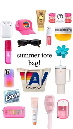 Summer Essentials Clothes 2023, Bag For Beach Summer, Essentials For The Beach, Lifeguard Bag Essentials, Stuff To Take To The Beach, Whats In My Bag Beach, Summer Essentials List, Summer Beach Essentials