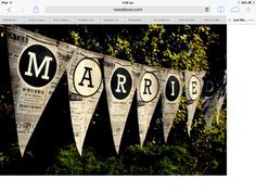 a newspaper banner with the word married on it