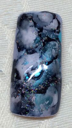 Sharp Art 03 - Dragonfly Nailz Tutorial, Nail Art, Gel Paint, Sharpie, C... Ink Marbling, Sharpie Nail Art, Sharpie Nails, Nails Dark, Space Pattern, Gel Paint, Marble Nail Designs, Marble Nail Art, Galaxy Nails