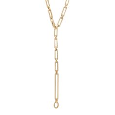 Details 14k yellow gold mixed link paperclip chain. Chain measures either 19 or 21 inches in length end to end. The chain is adjustable depending on where it falls on the neck. Description Our Talisman Mixed Link Necklace is a stunning new addition to the storied Talisman collection. Our take on the classic paperclip necklace chain, this shimmery, hand-crafted gold chain adapts easily to a Y shaped necklace with two clasps for adding your personal charms and talismans– perfect for the wearer who Build A Story, Paperclip Necklace, Amulet Necklace, Link Necklace, Paper Clip, Link Chain, Gold Chain, Chains Necklace, Gold Chains