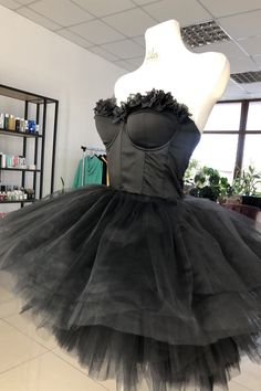 The princess little black dress features a sweetheart neck with ruffles, a corset bodice, and a puffy mini skirt. SKU: 3137 Material: Tulle Ruffles sweetheart neck Corset bodice with a lace-up back Tulle mini skirt Lacec-up back Ship in 7-10 business days Size: US 2-16. We offer free returns in 7 days. Please refer to our return policy page for more details. If you have any questions, don't hesitate to contact us: at service@dressesforparty.com. Balletcore Mini Corset Dress With Ruffles, Fitted Black Corset Dress With Ruched Bodice, Black Mini Dress With Fitted Bodice For Wedding, Prom Mini Dress With Boned Bodice And Overbust, Prom Mini Dress With Boned Overbust Bodice, Wedding Bodice With Boned Black Bodice, Wedding Bodice With Boned Structure, Black, Wedding Black Boned Bodice, Black Dress With Corset Back For Debutante Ball