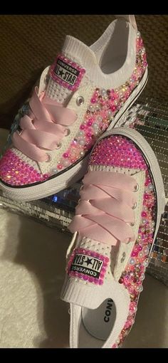 Personalized any way you like Blinged Out Shoes, Sneaker Ball Outfit Ideas, Upcycle Shoes, Diy Converse, Ball Outfits, Bedazzled Shoes Diy, Granddaughter Quotes, Graduation Shirts For Family, Candied Pineapple