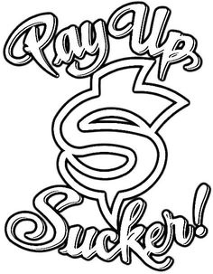 the word rip up sticker is shown in black and white