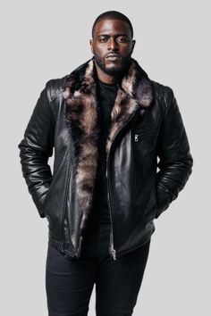 Edgy Luxury: The Rocco Shearling Jacket! * Premium Italian Sheepskin Leather: Crafted from the finest Italian sheepskin leather, this jacket boasts a smooth, refined finish that exudes sophistication. * Exquisite Italian Fur Lining: Lined with luxurious Italian fur, this jacket delivers superior warmth while adding a touch of opulence to your wardrobe. * Classic Biker Design: Featuring the bold edge of a classic biker jacket and a tailored fit, it offers a sleek silhouette that combines rugged style with refinement. * Functional Pocket Layout: With one chest zippered pocket, two external zippered pockets, and one internal slip pocket, it provides practical storage for your essentials. * Durable Zip Closure: The front zip closure ensures a secure and fashionable fit, perfect for both style Biker Design, Wardrobe Classic, Rugged Style, Practical Storage, Biker Style, Shearling Jacket, Biker Jacket, Clothing Items, Halloween Shopping