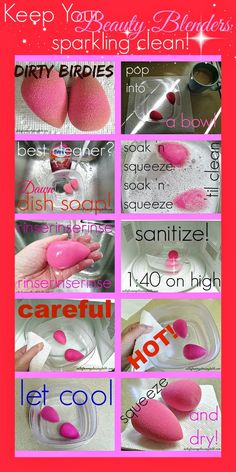 Notes from My Dressing Table: How to Clean (and sanitize!) Your Beauty Blenders Спонж Beauty Blender, Cleaning Hacks Tips And Tricks, Alat Makeup, Makeup Tip, Beauty Blenders, Smink Inspiration, How To Clean Makeup Brushes, Unwanted Hair Removal, Clean Makeup